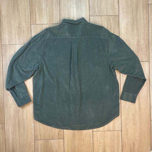 Tommy Bahama Coastline Cord Shirt XXL Green Long Sleeve 100% Cotton Button Up - Picture 2 of 9
